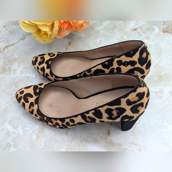 Essex Lane Womans Leopard Print Made With Cow Hair High Heel 7.5 M - Picture 7 of 15